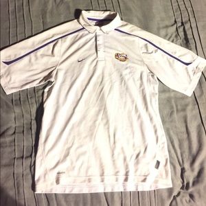 Nike Dri-Fit LSU Louisiana Tigers Golf Shirt Sz S